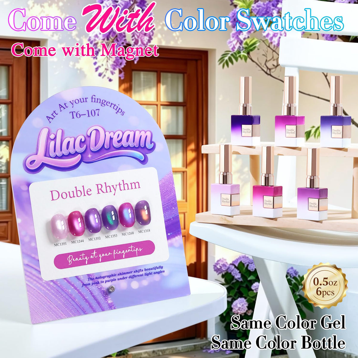 Fuchsia Purple Cat Eye Gel Polish from Double Rhythm