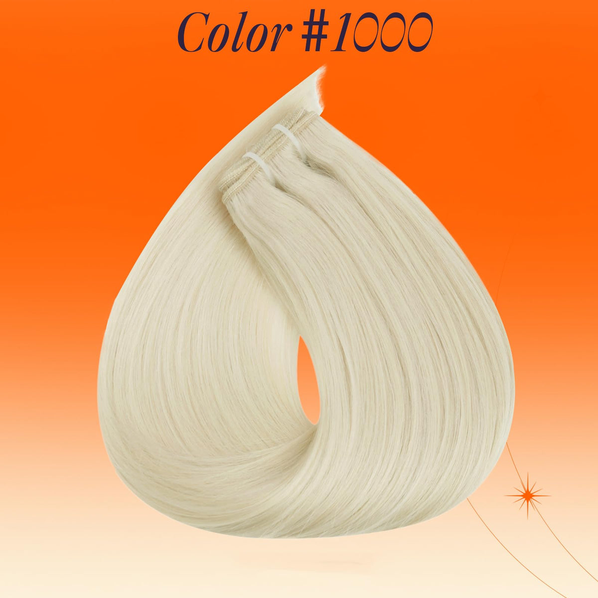 Full Shine 12 Inch Blonde Hair Weft Extensions packaging
