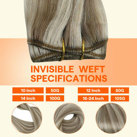 Full Shine 14 Inch hair extensions displayed in packaging