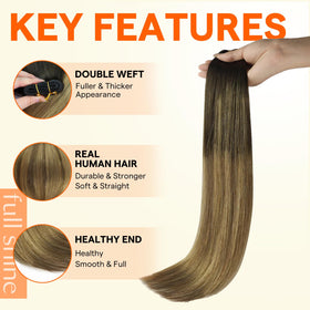 Full Shine 14 Inch Weft Hair Extensions packaging