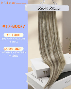 Full Shine 18-inch clip-in extensions packaging