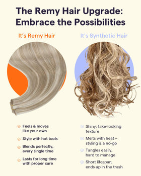 Full Shine 18 Inch Clip In Hair Extensions side view