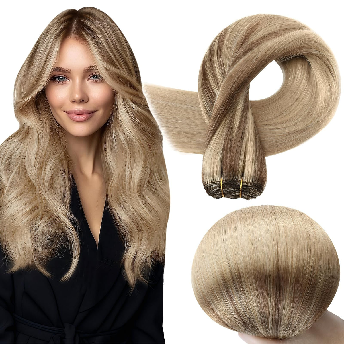 Full Shine 18 Inch Weft Hair Extensions front view