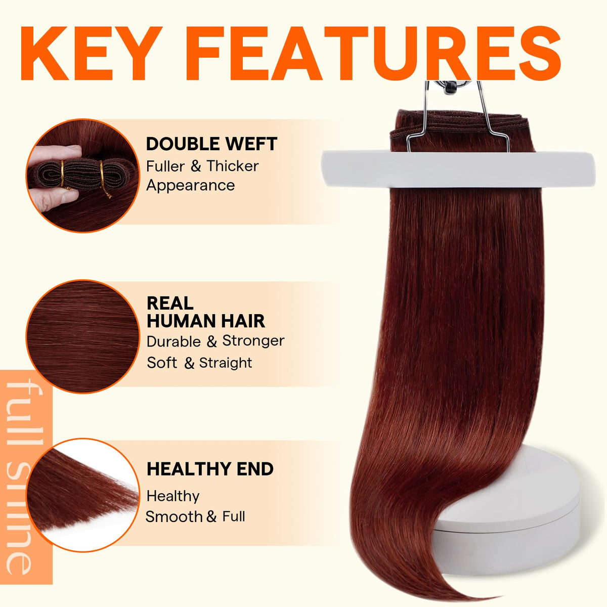 Full Shine 18 Inch Weft Hair Extensions packaging