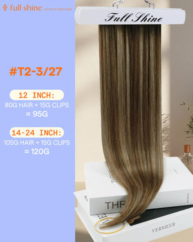 Full Shine 20 Inch Balayage Clip in Extensions packaging