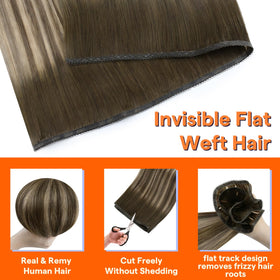Full Shine 20 Inch Sew In Weft Hair Extensions displayed with colour options