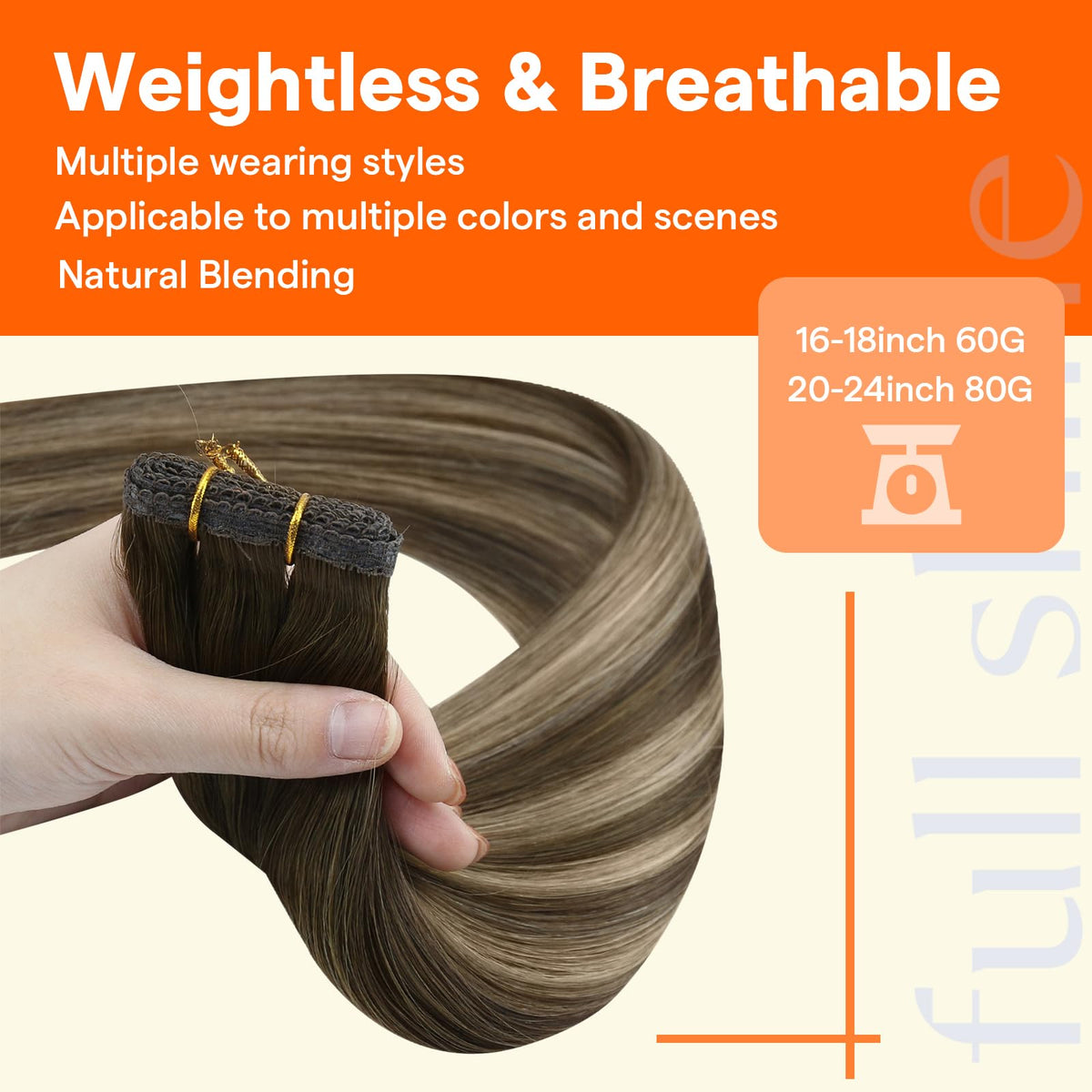 Full Shine 20 Inch Sew In Weft Hair Extensions in packaging