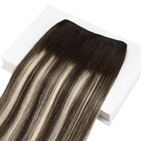 Full Shine 20 Inch Weft Hair Extensions installation example