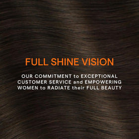 Full Shine 22 Inch Brown Clip in Hair Extensions styled with curls