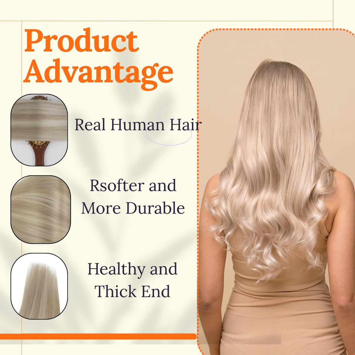 Full Shine 22 Inch Double Weft Hair Extensions displayed with packaging