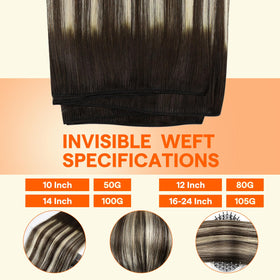 Full Shine 22 Inch Weft Hair Extensions in packaging