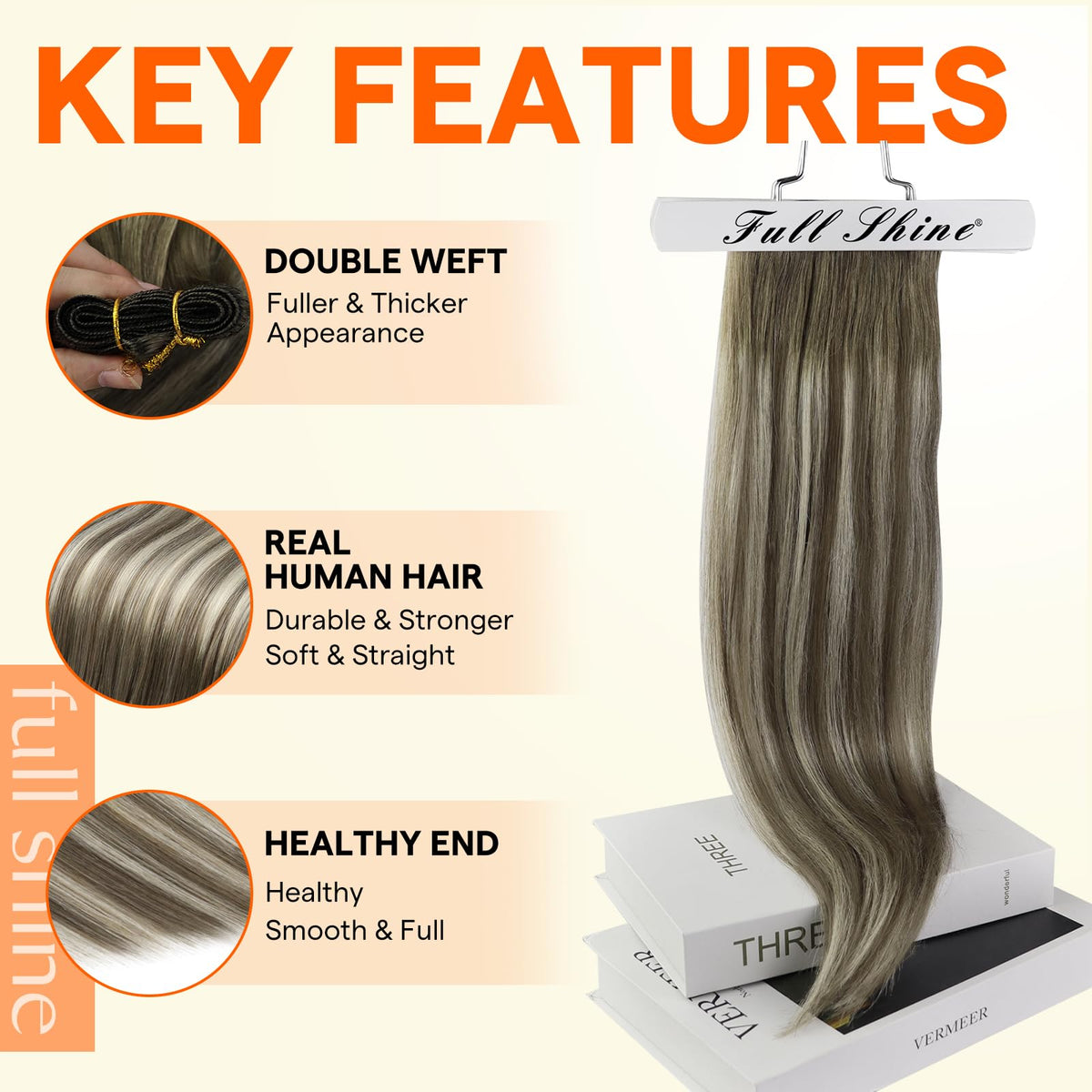 Full Shine 22 Inch Weft Hair Extensions packaging