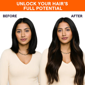 Full Shine 22 Inch Weft Hair Extensions styled on model