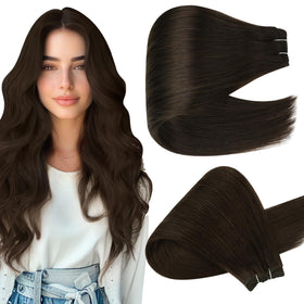 Full Shine 24 Inch Dark Brown Hair Extensions front view
