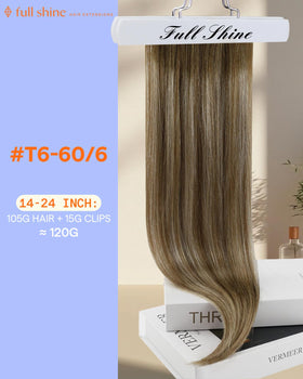 Full Shine Balayage Brown Hair Extensions packaging