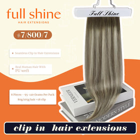 Full Shine Balayage Clip-in Extensions packaging