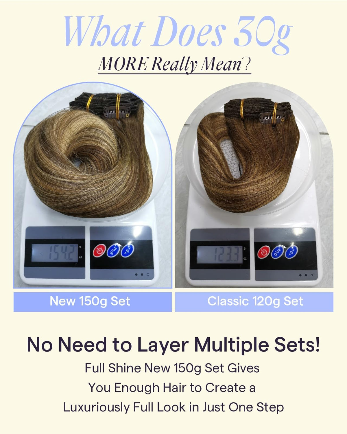 Full Shine Balayage Clip in Hair Extensions displayed in packaging