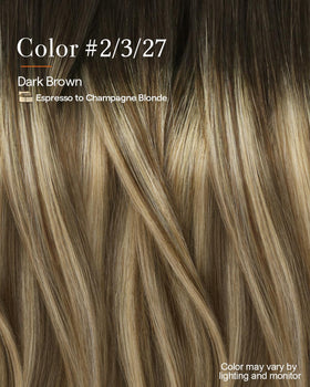 Full Shine Balayage Clip-in Hair Extensions in packaging