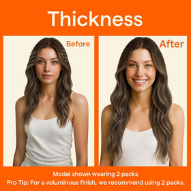 Full Shine Balayage Hair Extensions showing soft PU weft