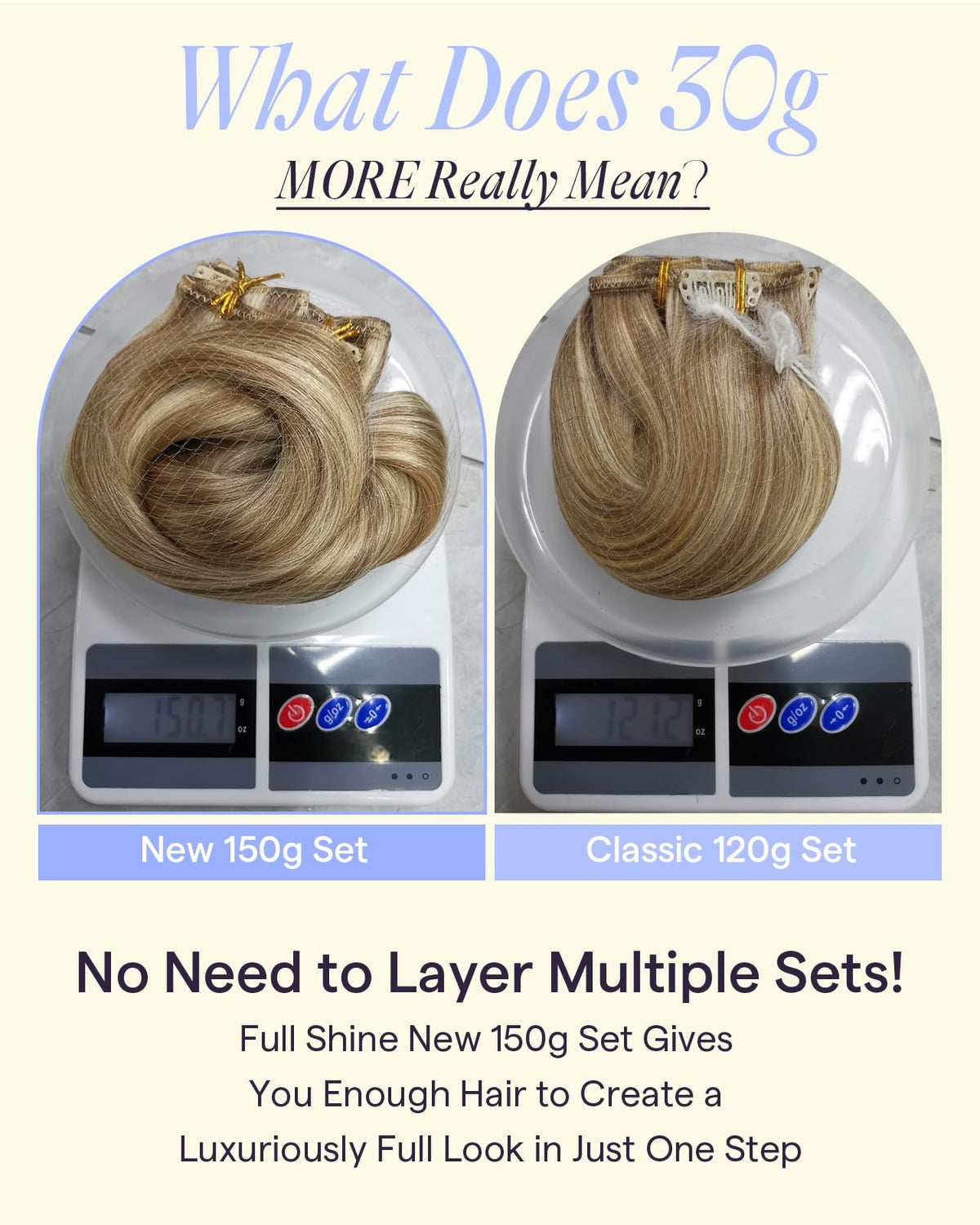 Full Shine Blonde Clip in Hair Extensions 20 Inch lifestyle scene