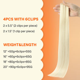 Full Shine Blonde Hair Extensions displayed in packaging