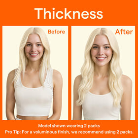 Full Shine Blonde Hair Extensions styled with curls