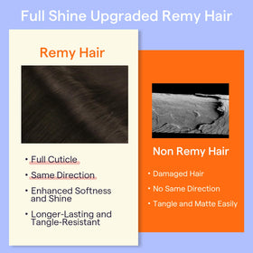Full Shine Brown Clip in Hair Extensions in packaging