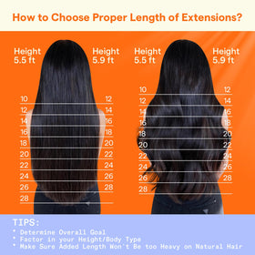Full Shine Brown Clip in Hair Extensions with styling tools