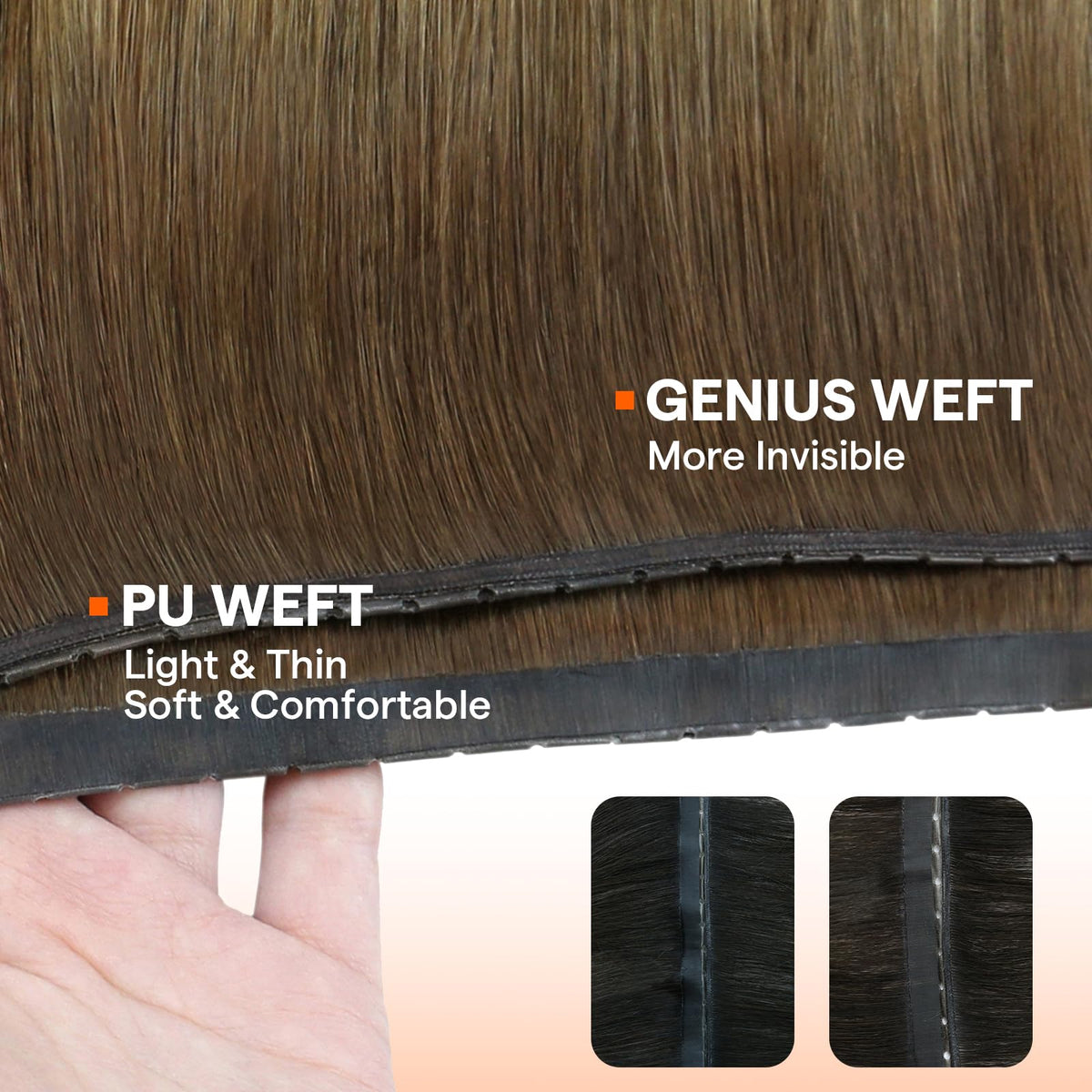 Full Shine Butterfly Weft Hair Extensions 22 Inch installation process