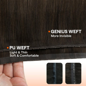 Full Shine Butterfly Weft Hair Extensions back view