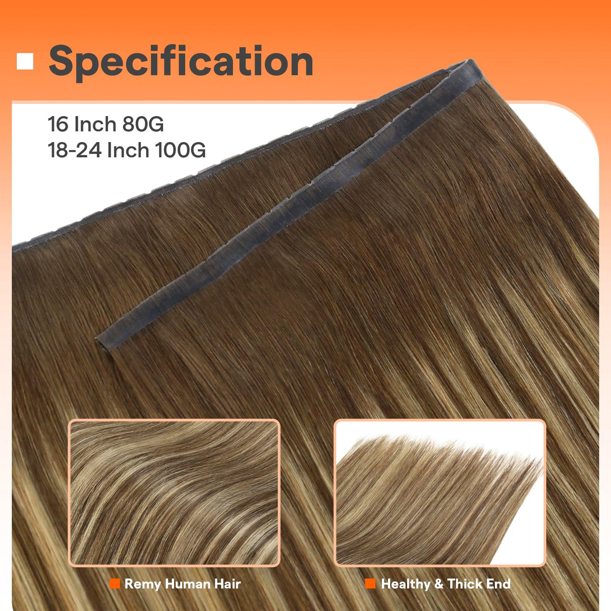 Full Shine Butterfly Weft Hair Extensions displayed in packaging
