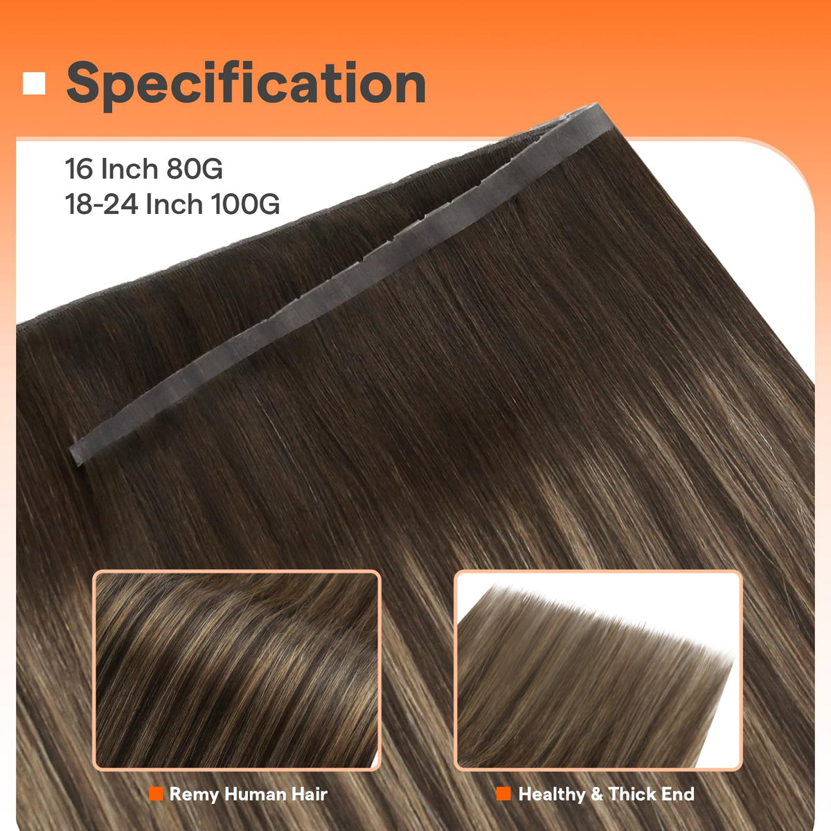 Full Shine Butterfly Weft Hair Extensions displayed with color options