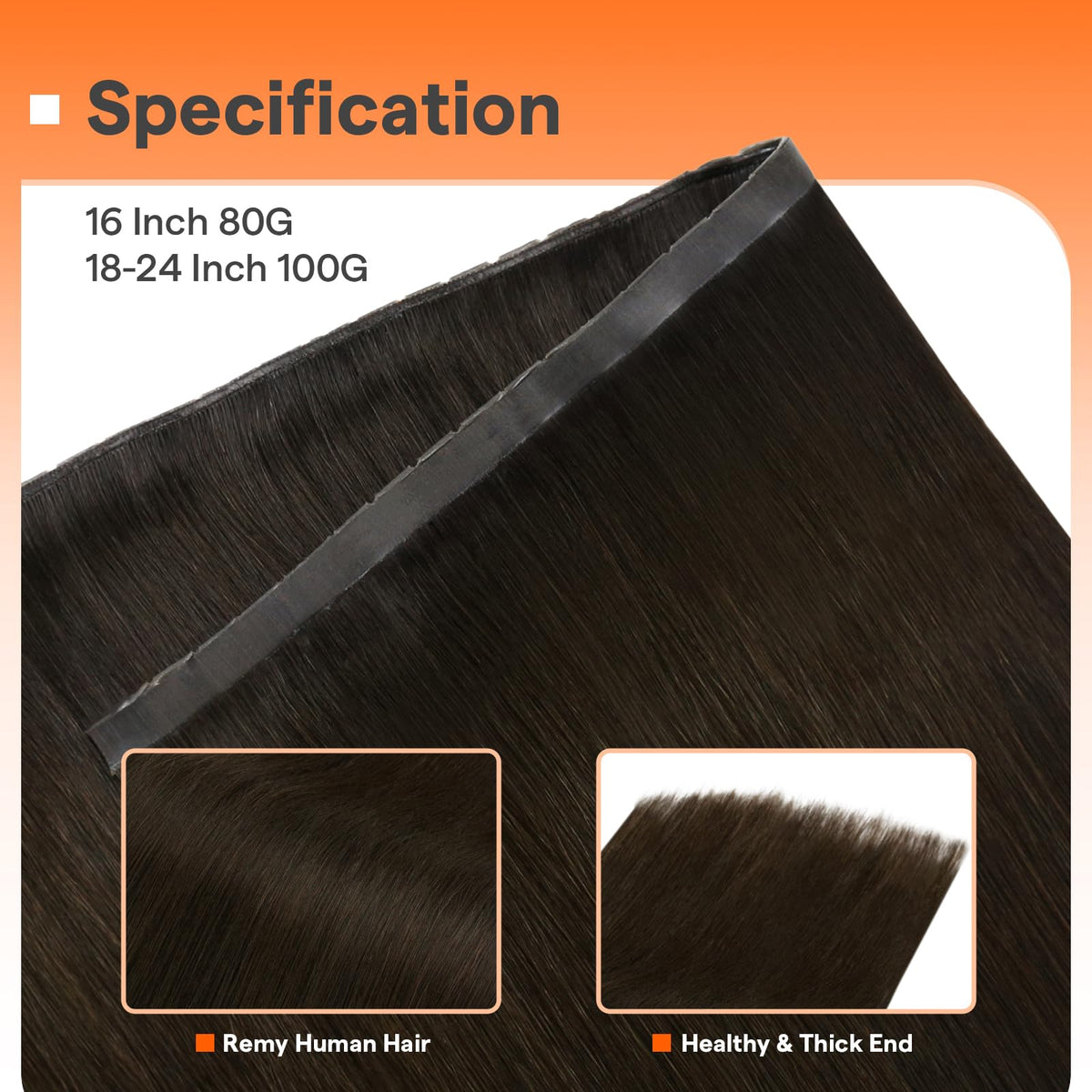 Full Shine Butterfly Weft Hair Extensions displayed with packaging