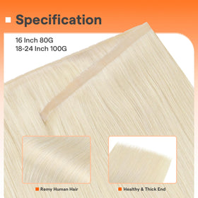 Full Shine Butterfly Weft Hair Extensions displayed with packaging