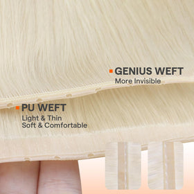 Full Shine Butterfly Weft Hair Extensions in packaging
