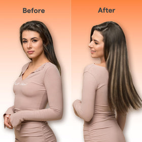 Full Shine Butterfly Weft Hair Extensions showing colour variation