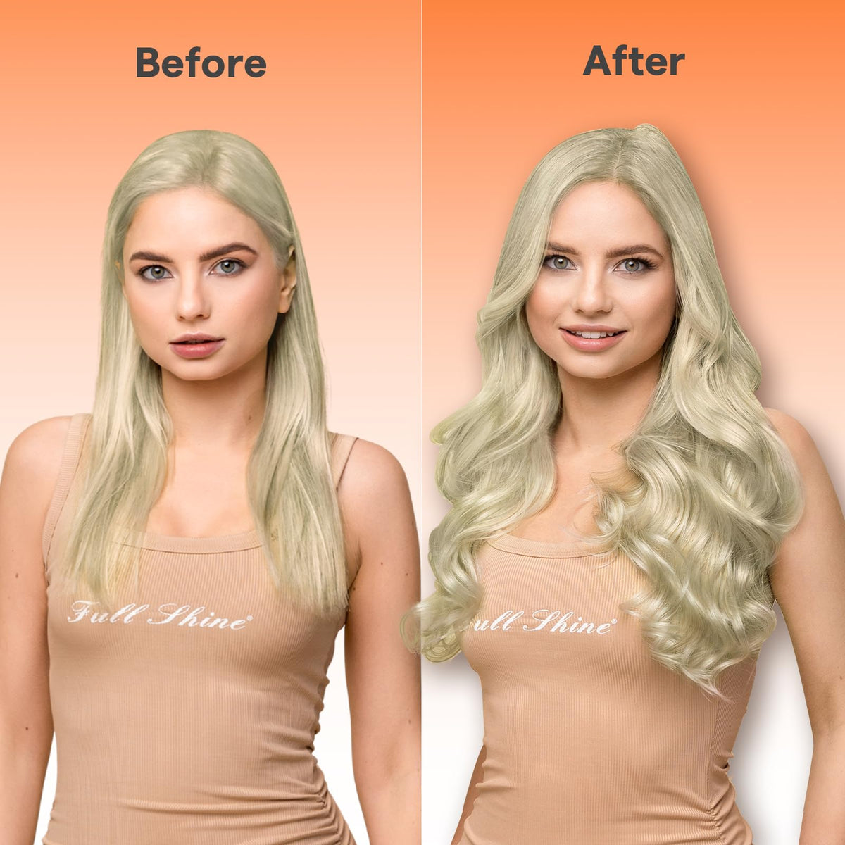 Full Shine Butterfly Weft Hair Extensions showing installation method