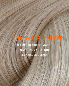Full Shine Clip in Extensions Ash Blonde colour detail