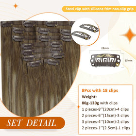 Full Shine clip-in extensions displayed in packaging