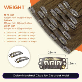 Full Shine Clip-in Extensions displayed in packaging