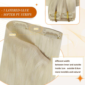 Full Shine Clip-in Extensions displayed on a mannequin head