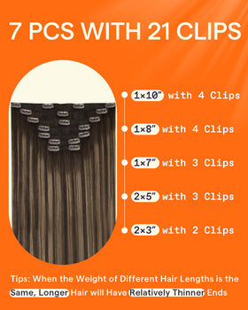 Full Shine clip-in extensions displayed with packaging