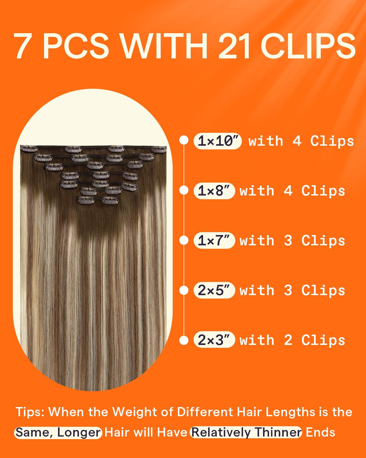 Full Shine Clip in Extensions displayed with packaging