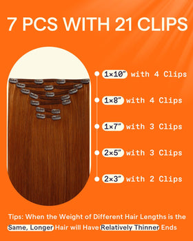 Full Shine Clip-in Extensions displayed with packaging