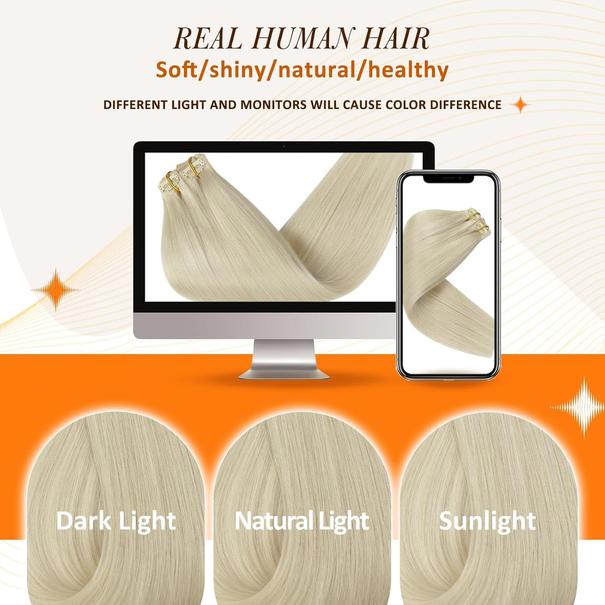 Full Shine Clip-in Extensions in packaging
