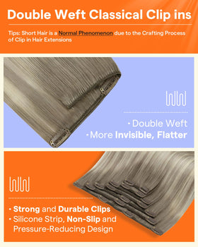 Full Shine clip-in extensions in various lengths