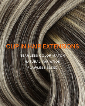 Full Shine Clip in Extensions laid flat to show texture