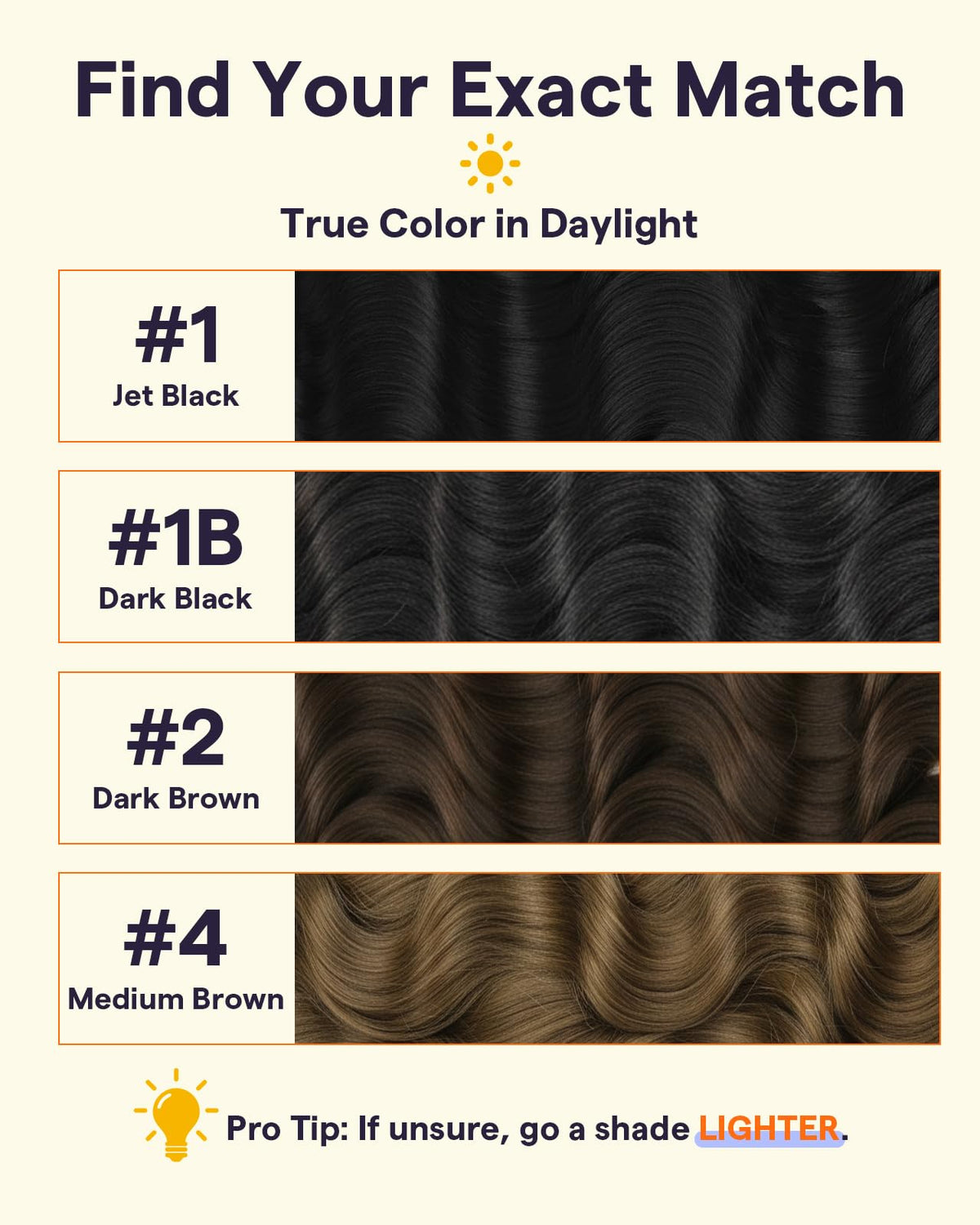 Full Shine Clip-in Extensions length comparison