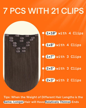 Full Shine Clip in Extensions Mocha Ash Brown styled in waves