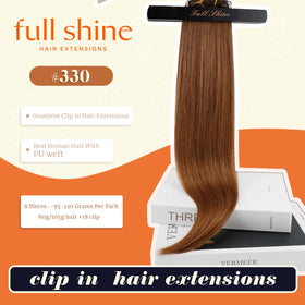 Full Shine Clip-In Extensions packaging